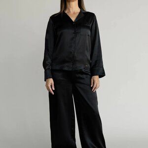 Cozy Earth Black Serenity Silk Classic Pajama Pant (Size S)